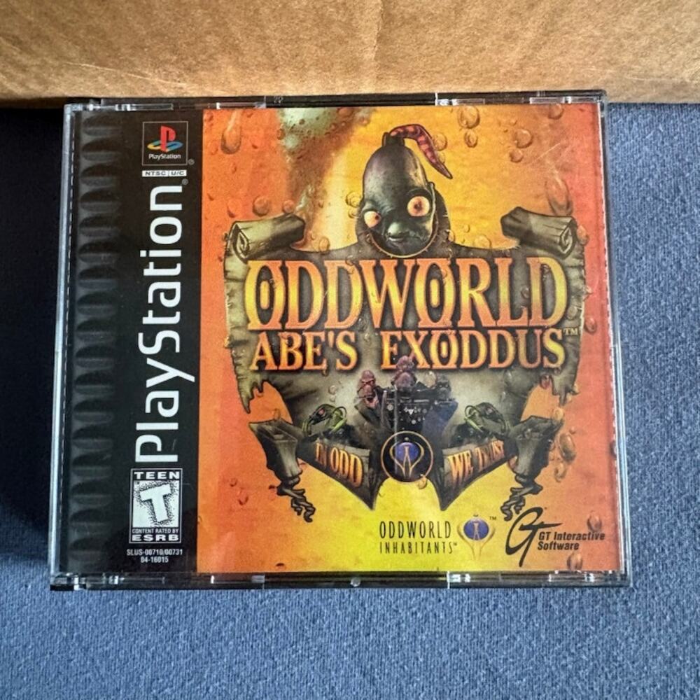 Oddword Abe's Exoddus (Sony Playstation PS1, 1998) CIB Tested Works EXC
